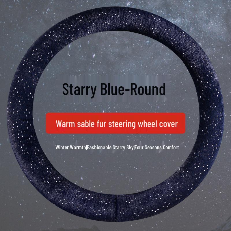 2025 Winter Plush Baby's Breath Car Steering Wheel Cover Set