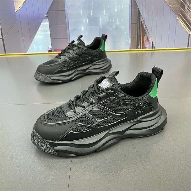 Pánské boty Podzim Nové Prodyšné Boty Torre Pánské Prodyšná Síťovina Ležérní Silná Podrážka Zvýšené Bílé tenisky