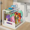 Estante de Almacenamiento para Cocina, Clasificador Inferior para Fregadero, Estante Clasificador de Gabinete Deslizante Extraíble, Para Organización de Gabinetes de Cocina, Baño, Refrigerador