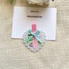 Cute Girl Wavy Edge Heart-shaped Bow Hair Clip Forehead Bangs Side Hair Clip Hair Accessory