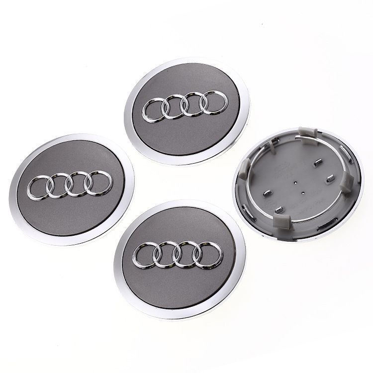 4PCS Automotive Wheel Hub Center Cover Badge Modification Accessories Suitable for Audi S4 S6 A1 A2 Q2 Q3 TT A3 A4 A5 A6 A7 A8