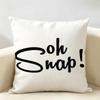 Finlay Noa Simple Words Ins Cushion Cover Natural Linen Organic Fabric DoubleSided Printing Room Sofa Decor Pillow Case