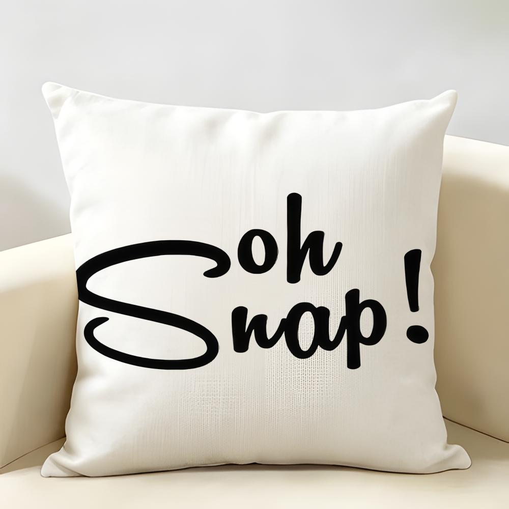 Finlay Noa Simple Words Ins Cushion Cover Natural Linen Organic Fabric DoubleSided Printing Room Sofa Decor Pillow Case