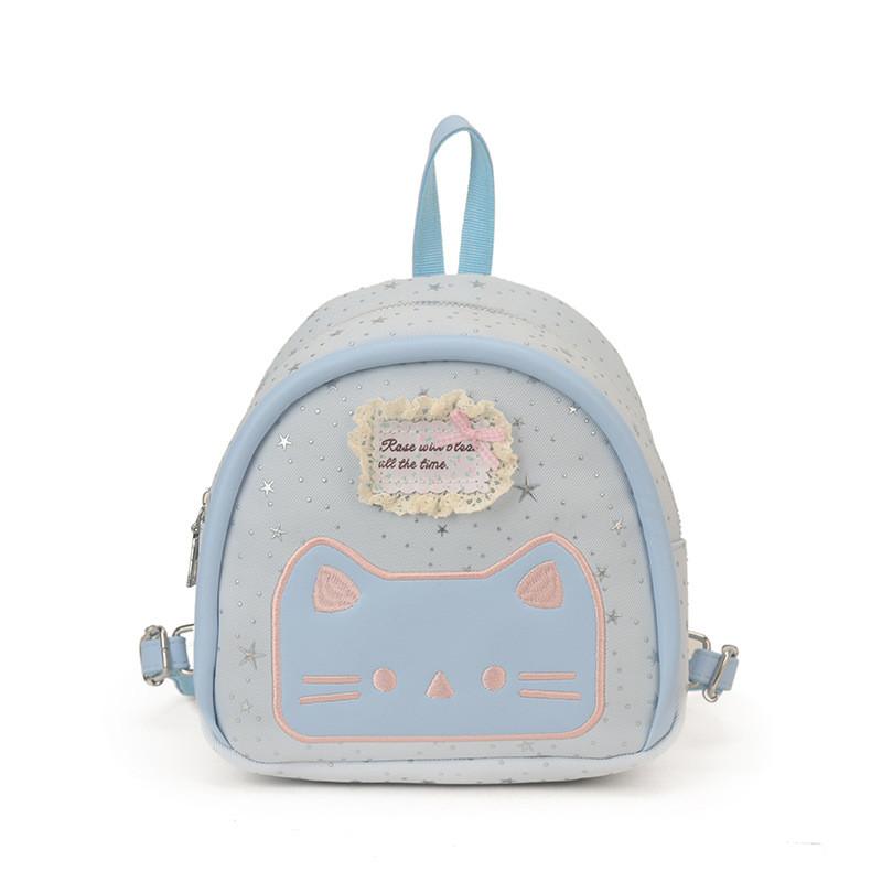 Cute Girls Cartoon Backpack Pu Material Lightweight School Bag For Daily Use