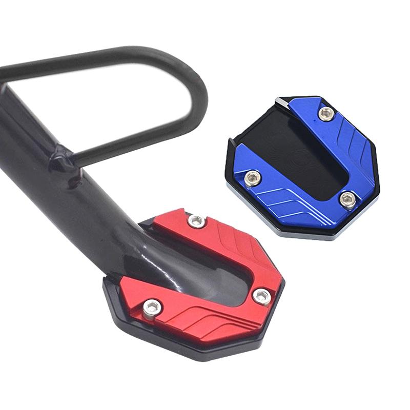 1pcs Motorbike Accessories Extension Foot Pad Support Plate Aluminum Alloy Motorcycle Bike Kickstand Extender Foot Side Stand