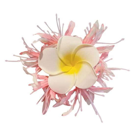 

Large Artificial Flower Hair Clip Women Non-Slip Side Hair Clamp Decorative Floral Hairpin Vacation Weddings Party Hair Accessories розовый