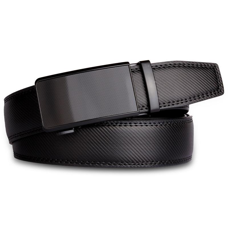 Belt Alloy Automatic Button Head Cowhide Belt Men'S Genuine Leather Jeans Belt Factory