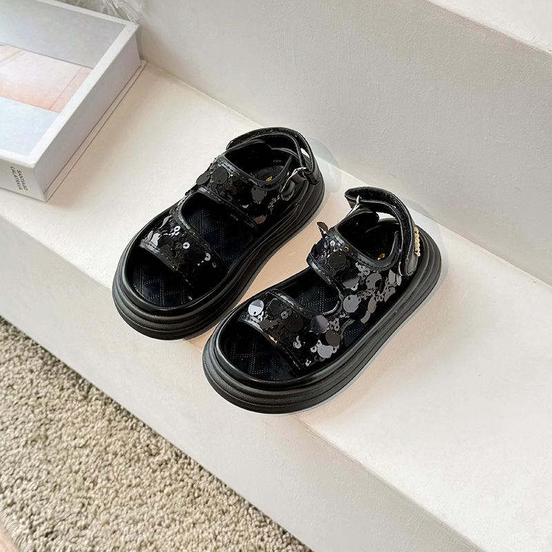 Girls  Sandals - New Style Children s Beach Shoes - Children s Shoes 26 чёрный