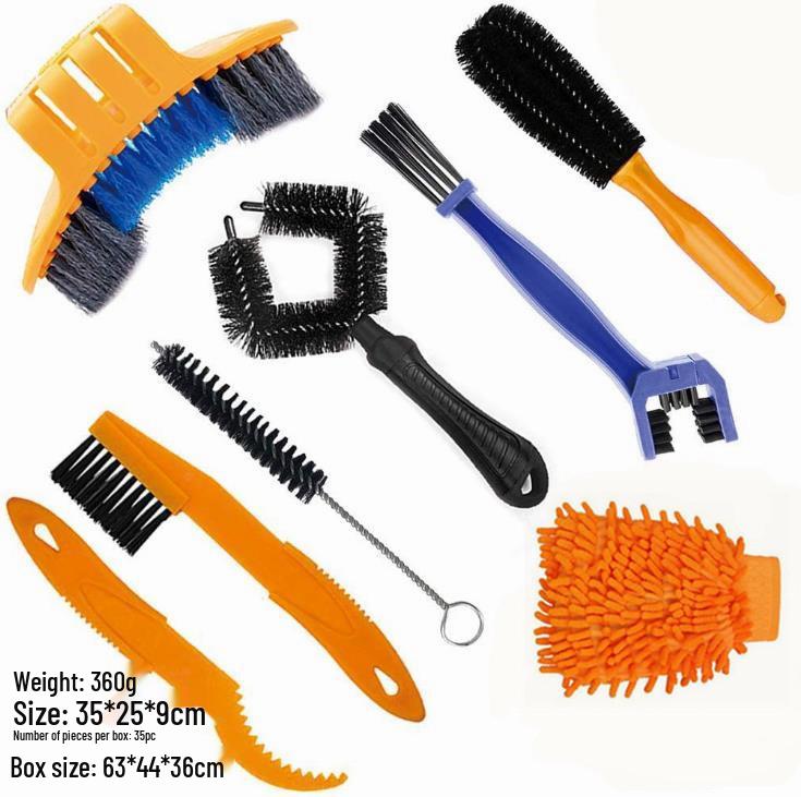 Portable Mountain Bike Chain Cleaner & Maintenance Brush Kit