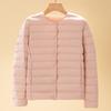 Womens Short Down Jacket V-Neck Long Sleeve Lightweight Warm Winter Coat Plus Size