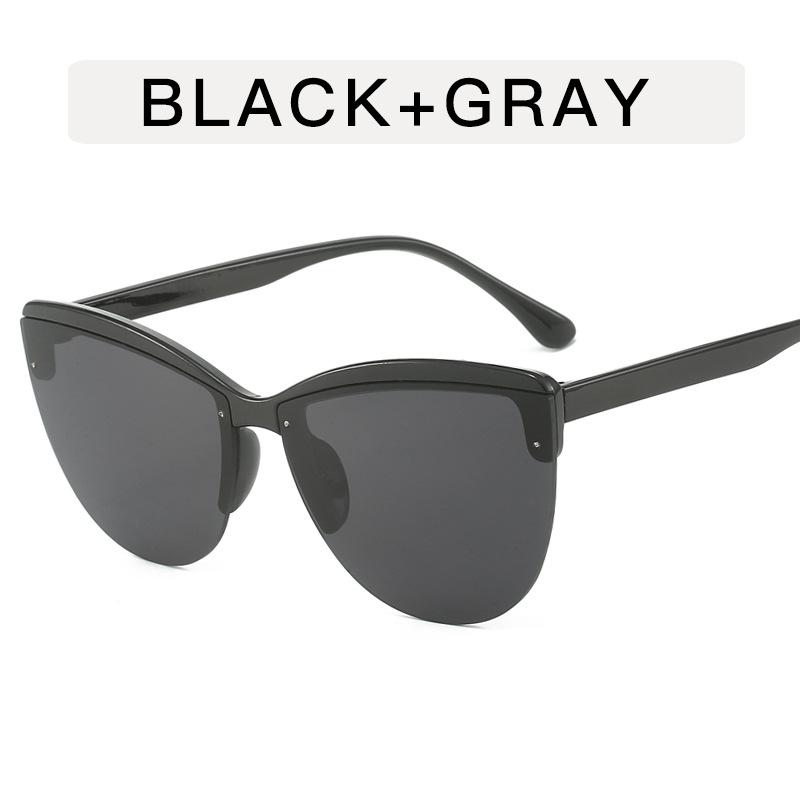 Sluneční brýle Kočičí oči Retro Sluneční brýle s polovičním rámečkem Módní Dámské Dekorativní sluneční brýle