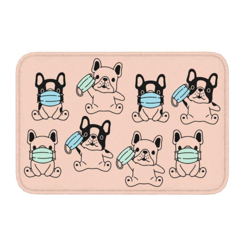 

Colorful Puppy Flower Carpet for Living Room Bedroom and Home Decoration - Cartoon Dog Print Pattern Anti Slip Carpet 40x60cm