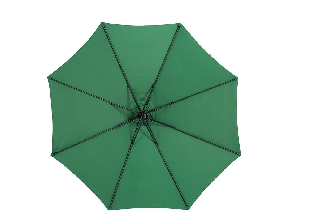 Best Choice Products 10ft Offset Patio Umbrella w/Tilt Adjustment, Polyester Shade, 8 Ribs for Backyard, Poolside - (Dark green)(No Base)
