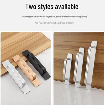 Nail-Free Sliding Door Handle for Cabinets and Wardrobes