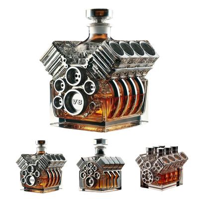 V8 Engines Whisky Bottle Creative Wine Decanter Decoration Personalized Whiskey Bottle Home Bar Ornament