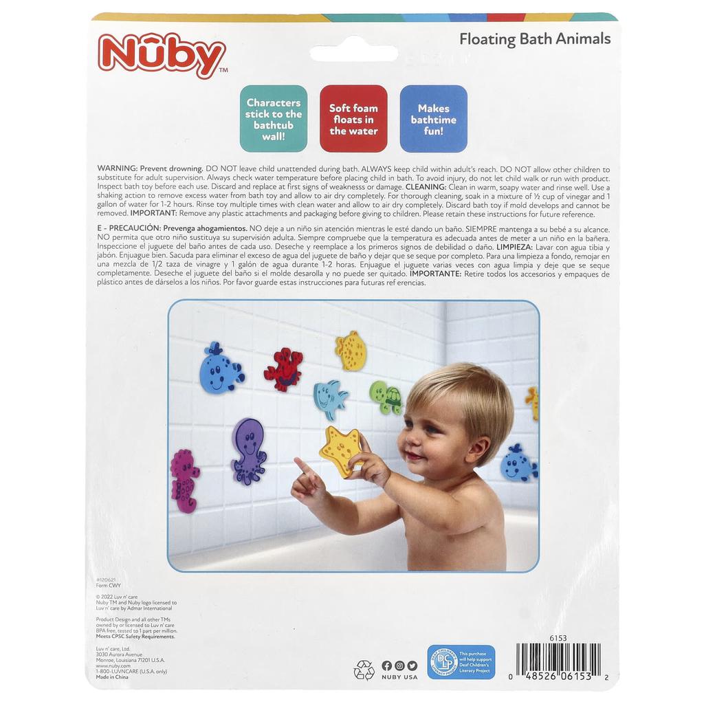 Floating Bath Animals, Ages 3+, 16 Pieces