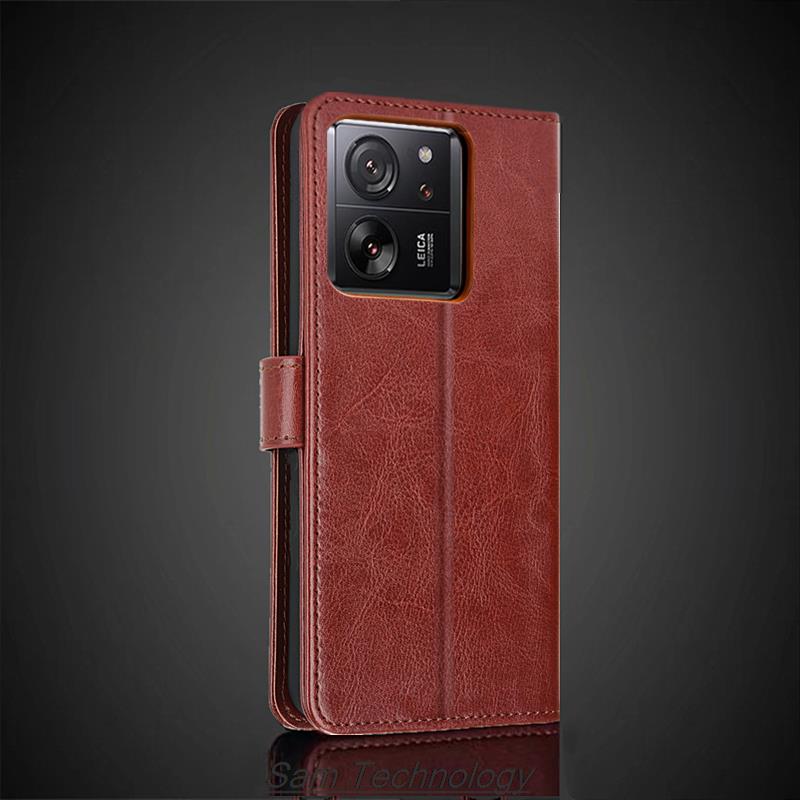 Card Holder Cover Case for Xiaomi Mi 13T / Xiaomi 13T Pro Pu Leather Flip Cover Retro Wallet Phone Case Business Fundas Coque