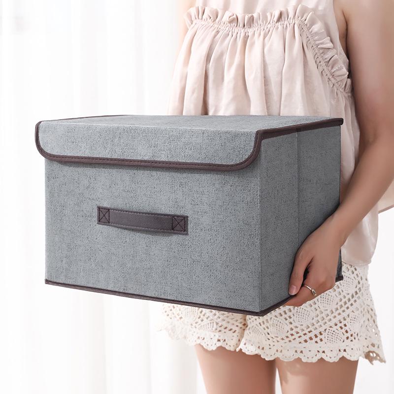 Fabric Non-Woven Storage Box: Dustproof Organizer Set for Clothes, Toys, and Household Items