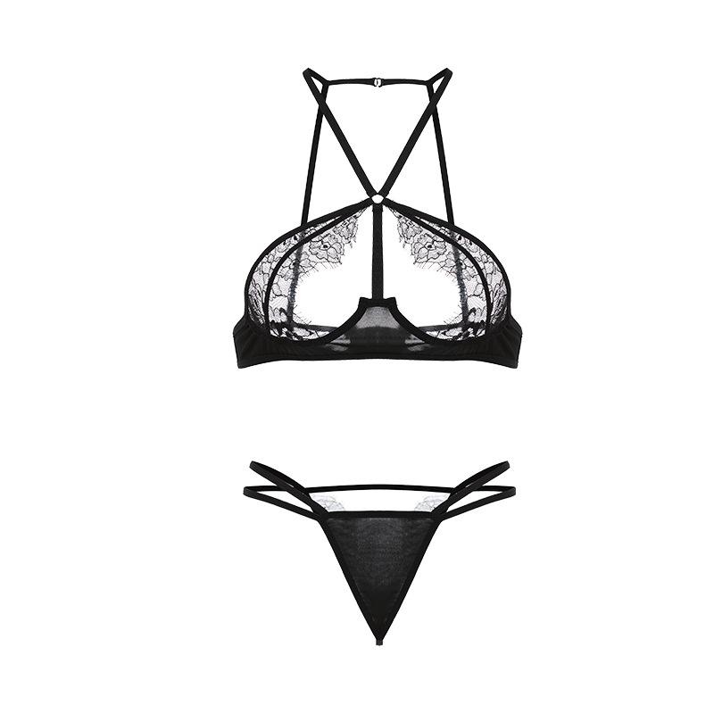 Sexuelle Leidenschaft, reines Verlangen, Versuchung, sexy Perspektive, Netzspitze, Dreipunkt-Uniform, Damenanzug