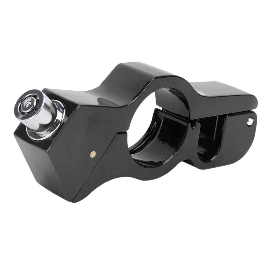 Motorcycle Handlebar Lock Aluminum Alloy Anti Theft Throttle Clutch Brake Lock with Lock Chain for ATV Off Road Bike