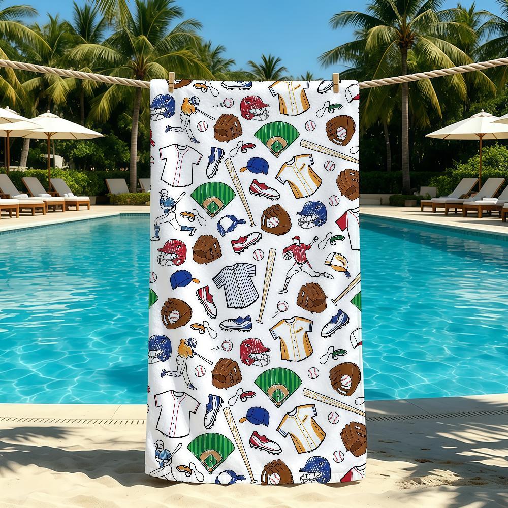 Baseball Towel For Outdoor Camping Beach Towel Sport Super Absorbent Quick-Drying Summer Cool Towel