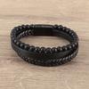 Mens Fashionable Natural Matte Leather Bracelet Matte Bracelet Leather