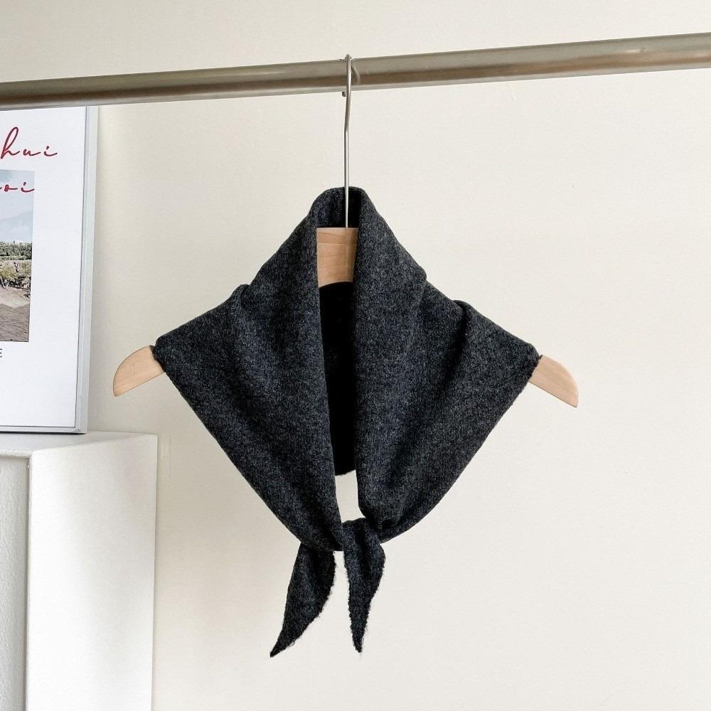 

New Solid Color Knitted Triangular Scarf Multi-functional Soft Shawl Imitation Wool Coldproof Headscarf Autumn and Winter