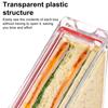 Transparenter dreieckiger Sandwichbehälter, wiederverwendbare Sandwichbox, Lunch-Keilboxen mit Deckel, Bento-Box, platzsparender, vielseitiger Aufbewahrungs-Organizer