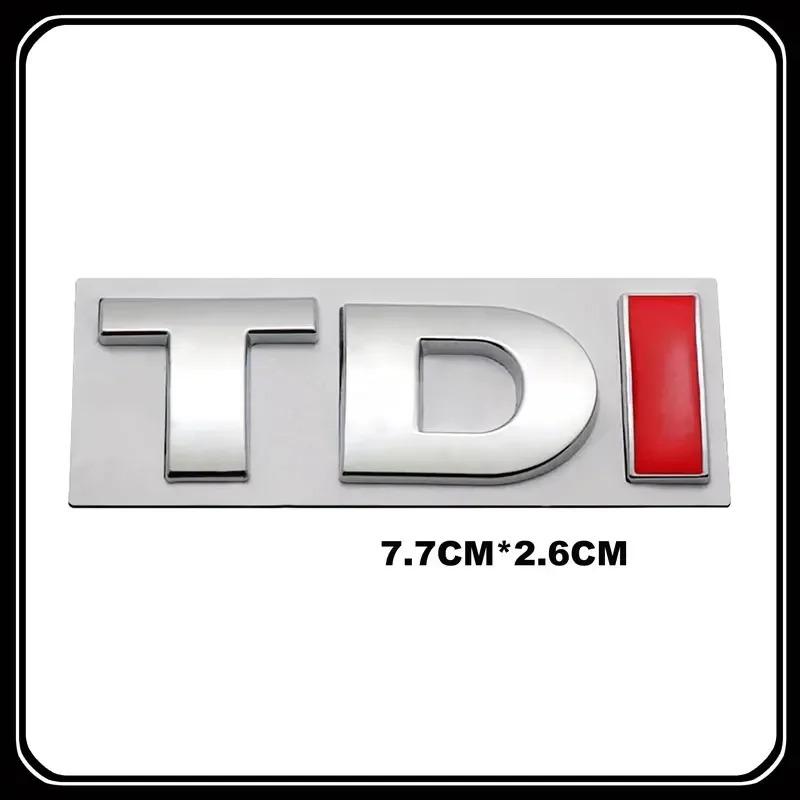 For VW Golf Passat Tiguan Jetta Amarok TDI Badge 3D Metal Car Stickers Tail Decoration Decal Side Sticker