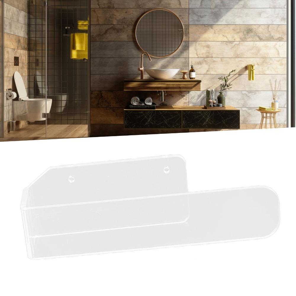 Wall Mounted Towel Rack Acrylic Towel Hanger Bathroom Kitchen Toilet Laundry Room прозрачный