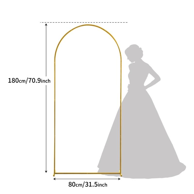 Goldener Eisen Hochzeitsbogen Dekor mit mehreren Größen Einfache Montage Party Hintergrundstruktur