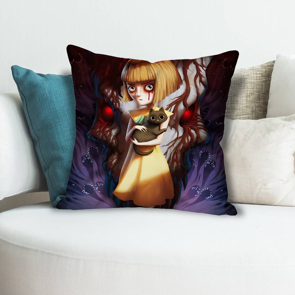 Game FFran Bow Anime Celebrity Merchandise AllMatch Printed Pillow Case Sofa Car Office Room Decoration Protector
