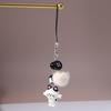 Sturdy Resin Cat Keychain Adorable Phone Accessory Compact Pet Lover Lightweight Phone Charm Gift for Everyday Use