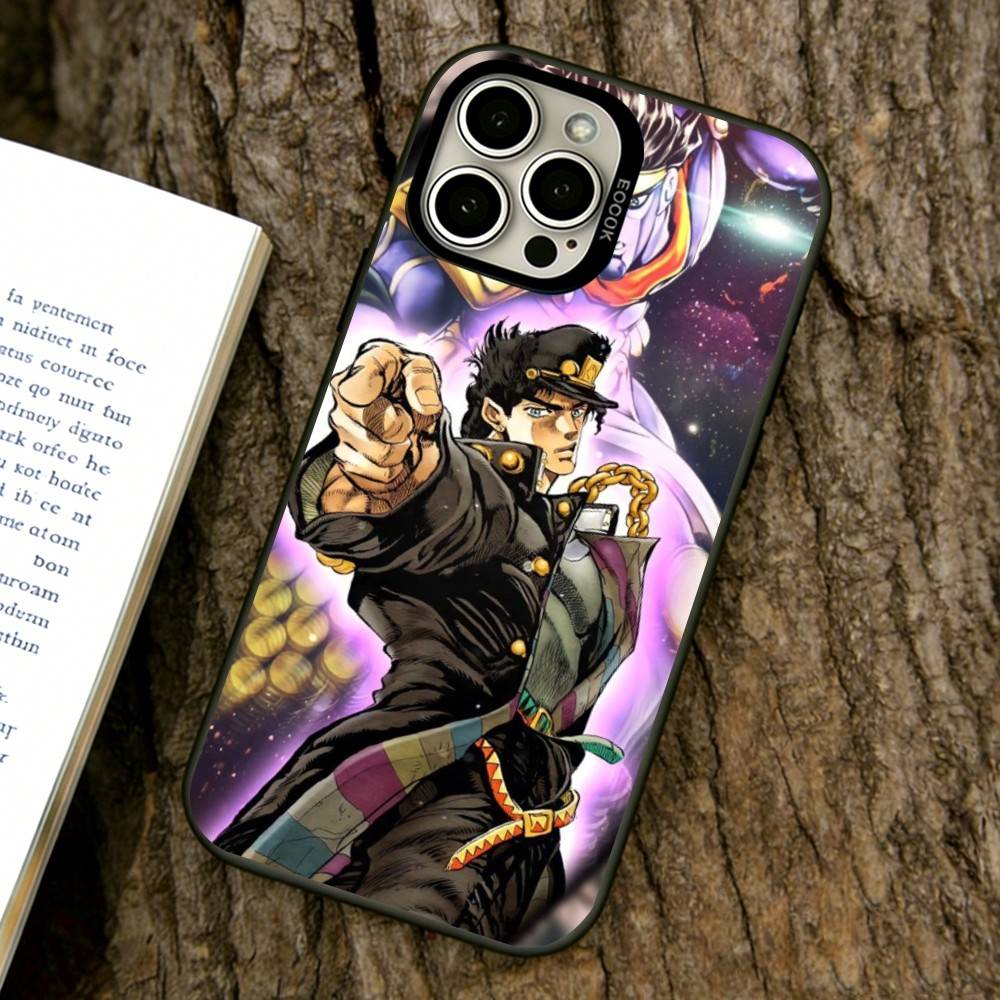 JoJo's Bizarre Adventure Handyhülle Für iPhone 17,16,15,14,13,12,11 Plus,Pro Max,XS,Bunte Silber Schwarz Hülle