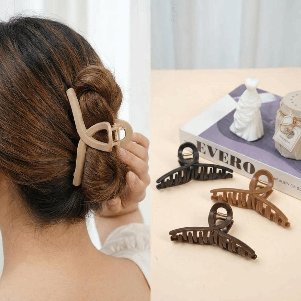 Cross Silicone Shark Clip Korean Style Solid Color Shark Clip Elastic Plastic Hair Claw Friends