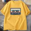 Vintage Musik Kassette  80 90 Unisexs Tshirt Summer Tracksuit Short Sleeve Round Neck Tops Casual Breathable Cotton Sweatshirt