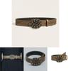 Style Leather Waist Belt With Alloy Buckle For Streetwear And Look
