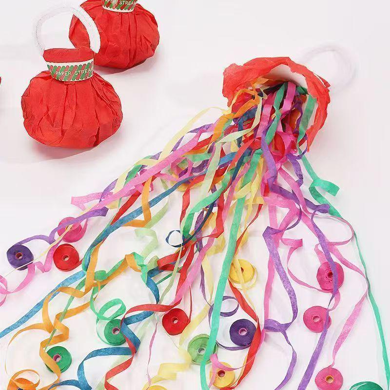 Creative Hand-Thrown Streamer Party Popper: Handheld Confetti Cannon for Weddings and Birthdays