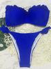 Sexy Ruffled Frilled Bra Cup Bikini 2026 Women Bandeau Swimsuit Female Swimwear Two Pieces Bikini Set Push Up Bathing Suit Swim