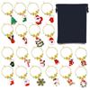 Foreign Trade Christmas Wind Red Wine Glass Identification Circle, Mixed Set Party Jewelry Wholesale, Ocean Wind Letter Series