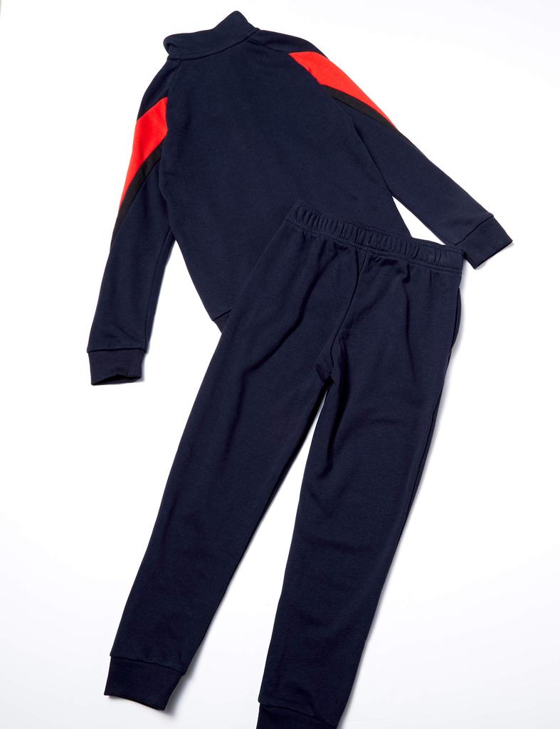 Adidas Badge of Sport COLORBLOCK TRACKSUIT Tracksuit Set Legend Legend Equivalent to Japanese size 140 Kids' (Top Ink/Vivid Red/White, Bottom
