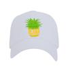 Aloha Pineapple Print Baseball Cap Casual Polyester Adjustable Snapback Hat for Unisex Beach Travel
