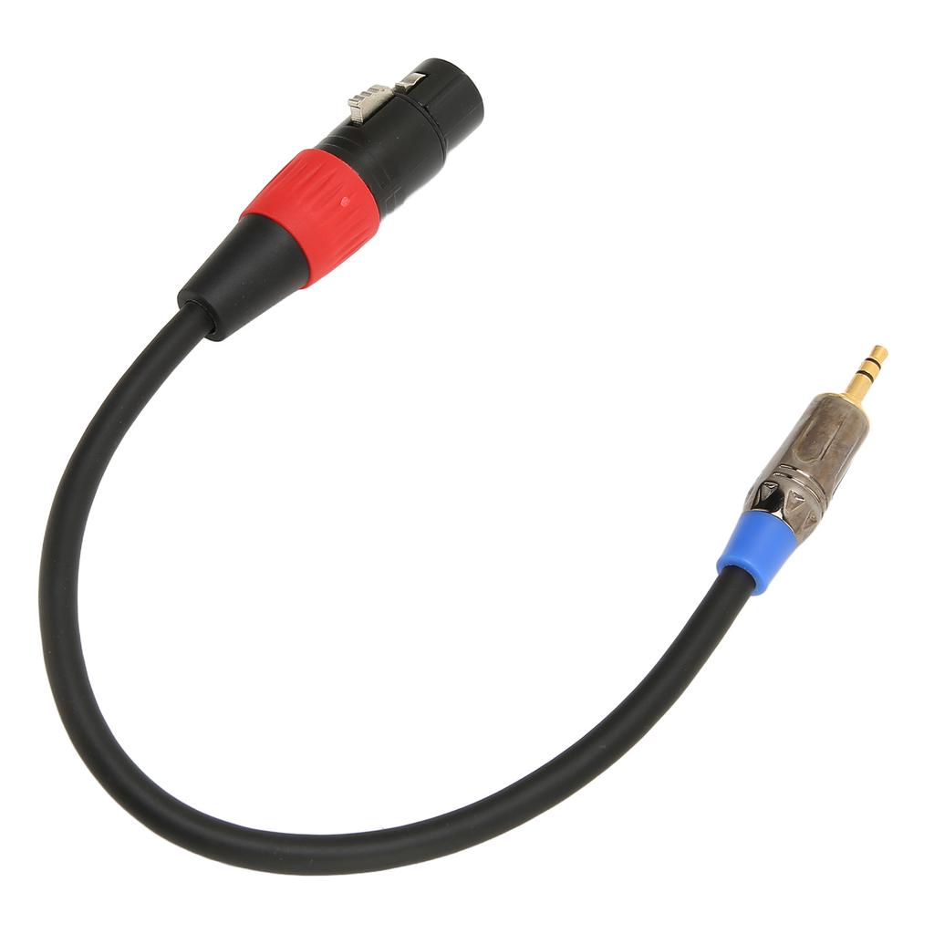 XLR to 3.5mm Stereo Microphone Cable 1.0 Feet Lossless Noise Reduction HiFi XLR Female to 1 8inch TRS Cable for Cameras