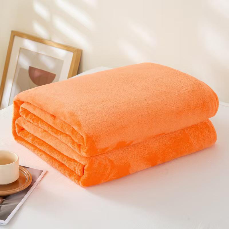 Coperta in Flanella Peluche Monocolore - Caldo Lenzuolo in Pile Corallo e Coperta per Pisolino