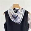 Fresh Floral Spring New Silk Scarf Women's Fashion Versatile Mulberry Silk Scarf 71 Chinese Scarf Shawl