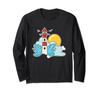 Retro Lighthouse Beach Lighthouse Coast Summer Long Sleeve T-Shirt
