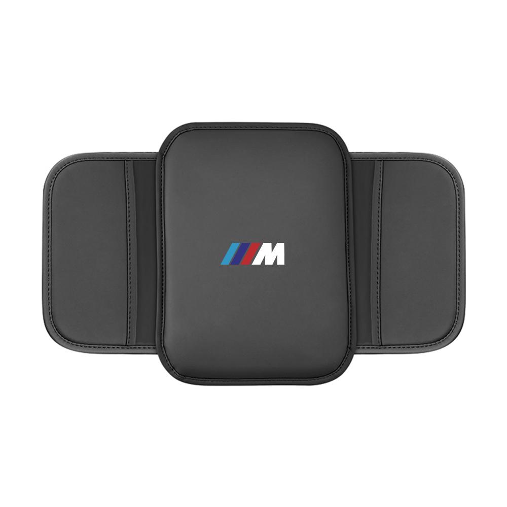 Auto-Armlehnenpolster mit seitlicher Aufbewahrungstasche für BMW M E46 E90 E60 F30 Tour Mittelkonsolen-Armlehnenbox Höhenschutzpolster