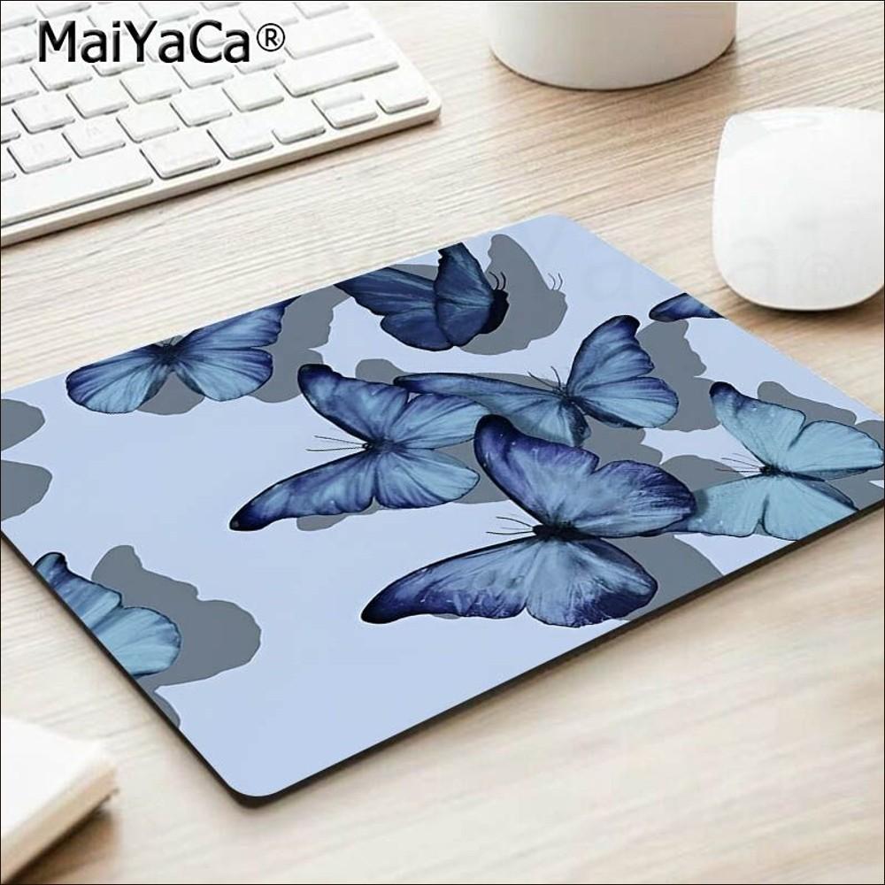 Butterfly Mousepad Rubber Small Thickened Mouse Pad Gaming Keyboard Table Mat Office Supplies Room Decor For PC Mouse Carpet