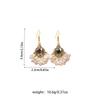 Cross-border Ethnic Minority Style Pearl Fringed Ear Hook Bohemian Diamond-encrusted Flower Earrings Women's Light Luxury Temperament Earrings