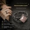 1Pcs Retro Crystal Ring Natural Stone Amethyst White Crystal Handmade Vintage Punk Finger Ring Jewelry Gift
